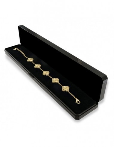 Bracciale Argento Dorato Quadrifoglio Zirconi Bianchi [55078acc]