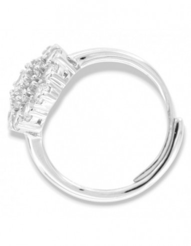 Anello Argento Rodiato Cuore Zirconi Bianchi [94d4d51e]