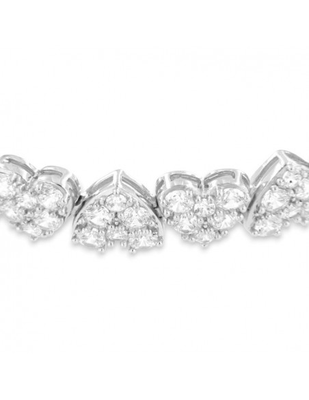 Bracciale Argento Rodiato Cuori Pavettati [662f5efa]