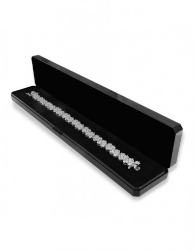 Bracciale Argento Rodiato Cuori Pavettati [0d449bed]