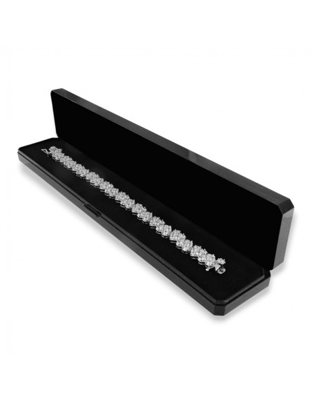Bracciale Argento Rodiato Cuori Pavettati [0d449bed]