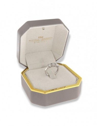 Anello Oro Bianco Trilogy Illusion 0,36 Carati [2ea0da6f]