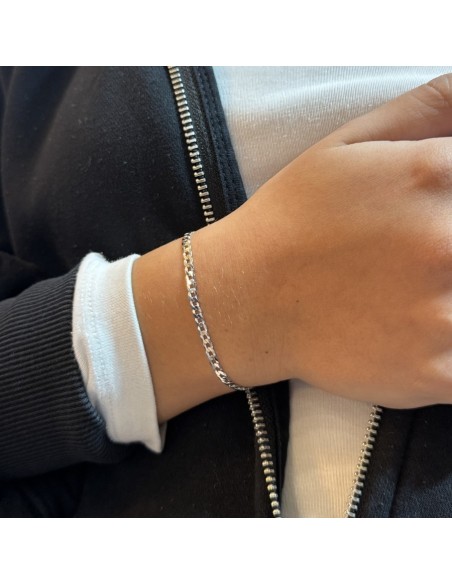 Bracciale Argento Rodiato Grumetta Sfaccettata [3b60cfc1]