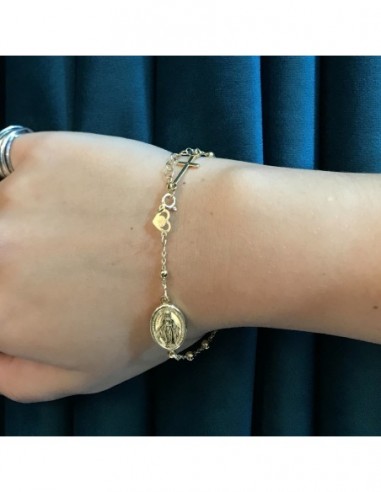 Bracciale Argento Dorato Rosario [126f34d9]
