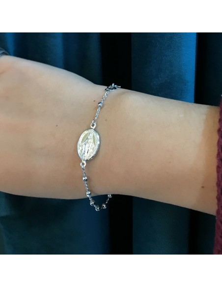 Bracciale Argento Rodiato Rosario [2d640a39]
