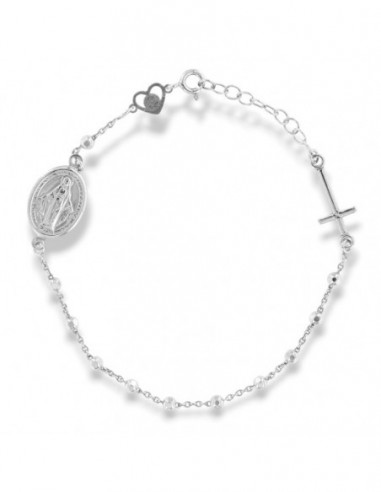 Bracciale Argento Rodiato Rosario [f1120e2a]