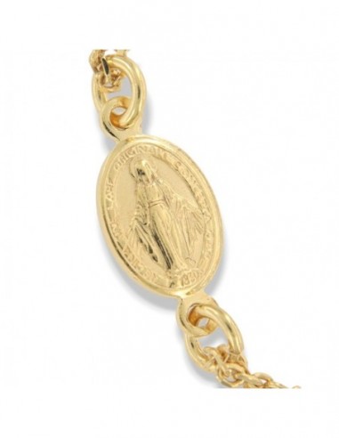 Bracciale Argento Dorato Rosario Sfere Bianche [3035fed8]