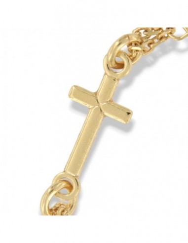 Bracciale Argento Dorato Rosario Sfere Bianche [3565b9c6]