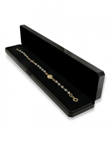 Bracciale Argento Dorato Rosario Sfere Bianche [ec43facb]
