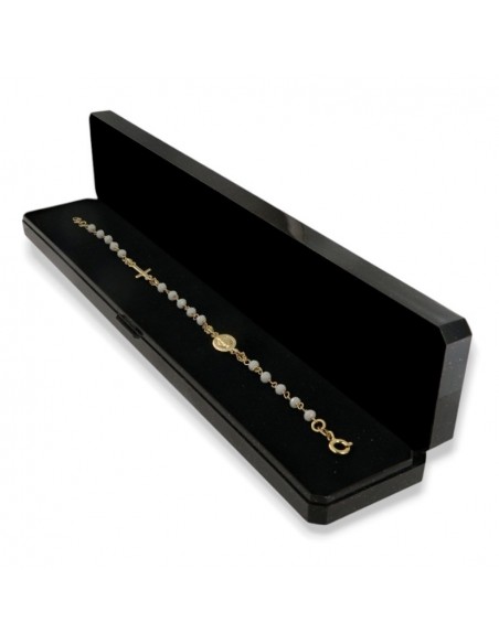 Bracciale Argento Dorato Rosario Sfere Bianche [ec43facb]