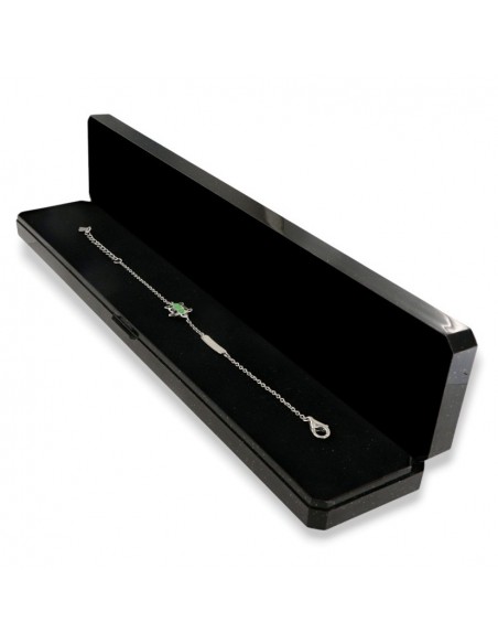 Bracciale Argento Rodiato Neonato Piastra Tartaruga [c04081c9]