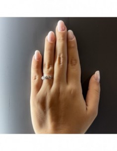 Anello Oro Bianco Trilogy Illusion 0,06 Carati [4d732c05] 2