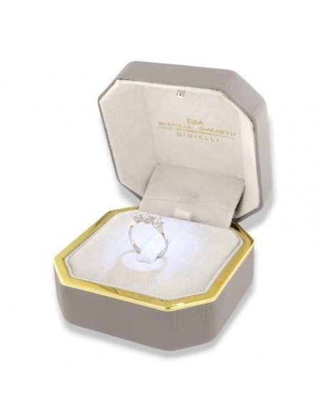 Anello Oro Bianco Trilogy Illusion 0,06 Carati [91a1f290]