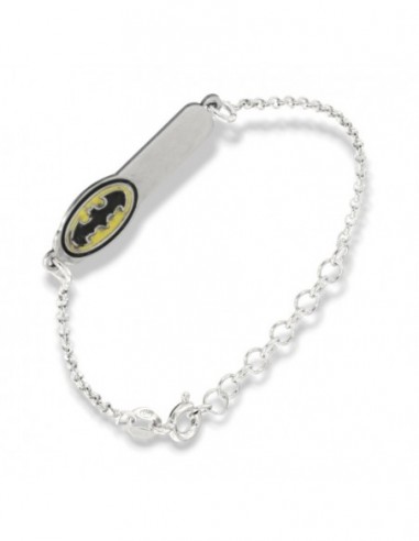 Bracciale Argento Rodiato Neonato Pipistrello Piastra Centrale [787094bb]
