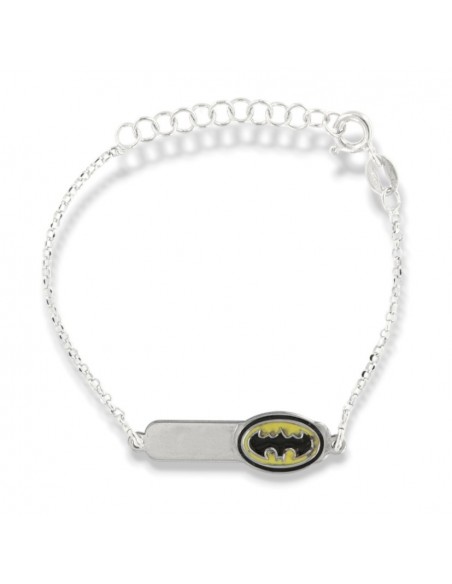 Bracciale Argento Rodiato Neonato Pipistrello Piastra Centrale [607393dc]