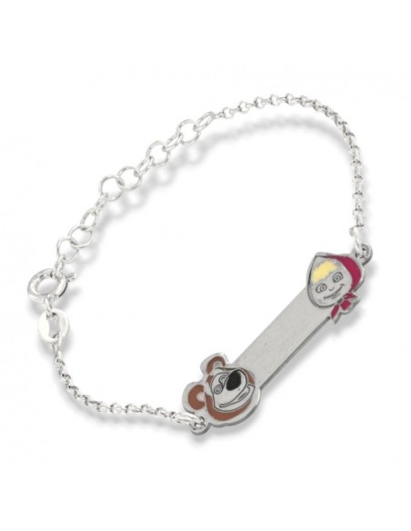 Bracciale Argento Rodiato Neonato Orso [cfda487e]