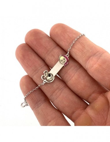Bracciale Argento Rodiato Neonato Orso [49a70318]