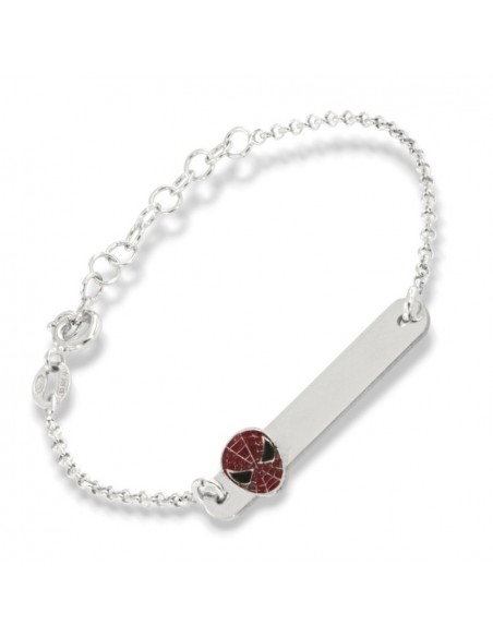 Bracciale Argento Rodiato Neonato Uomo Ragno [c5cddb83]
