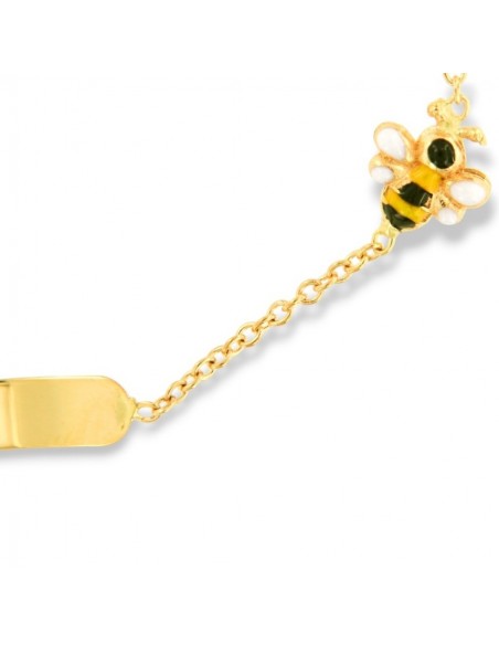 Bracciale Oro Giallo Neonato Ape Piastra Centrale [69f0adfd]