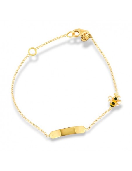 Bracciale Oro Giallo Neonato Ape Piastra Centrale [dbbd2be7]
