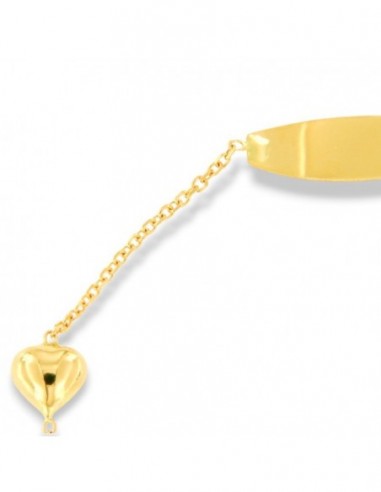 Bracciale Oro Giallo Neonato Cuore Piastra Centrale [6ca7e6c4]