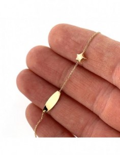 Bracciale Oro Giallo Neonato Stella Piastra Centrale [634b615f] 2
