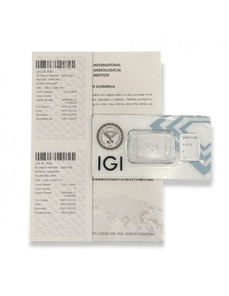 DIAMANTE 0,22 F IF V.GOOD V.GOOD V.GOOD IGI:536271346 [b449755d]