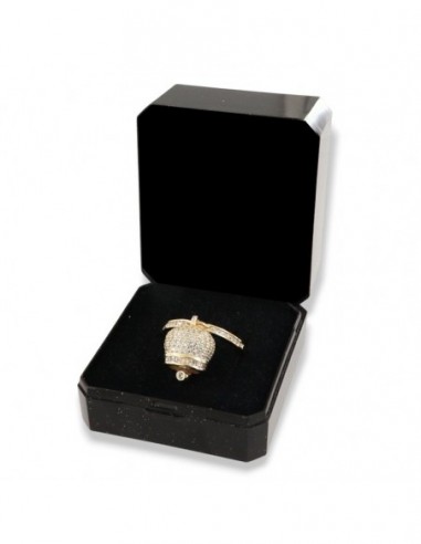 Anello Argento Dorato Campanella Zirconi Bianchi [49014635]