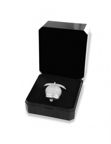 Anello Argento Rodiato Campanella Zirconi Bianchi [5bea9531]