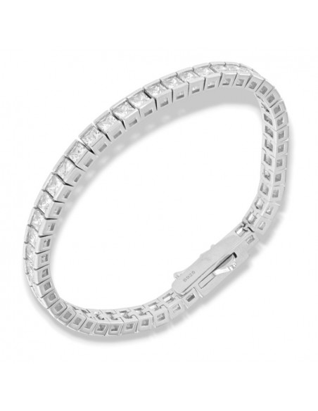 Bracciale Argento Rodiato Tennis Zirconi Bianchi [6403da15]
