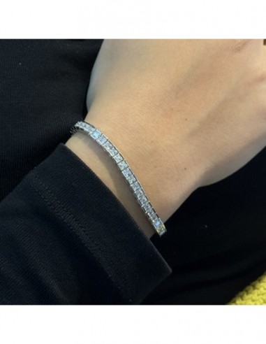Bracciale Argento Rodiato Tennis Zirconi Bianchi [52e17174]