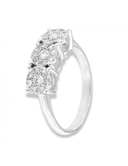 Anello Oro Bianco Trilogy Magic 0,56 Carati [edf5f4e9]