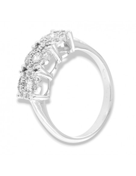 Anello Oro Bianco Trilogy Magic 0,56 Carati [10c18700]