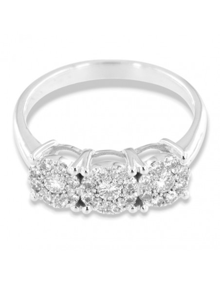 Anello Oro Bianco Trilogy Magic 0,56 Carati [7efa0509]