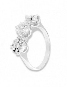 Anello Oro Bianco Trilogy Illusion Diamanti 0,12 Ct [91b235d7]