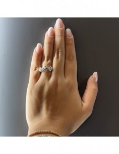 Anello Oro Bianco Trilogy Illusion Diamanti 0,12 Ct [91b235d7] 2