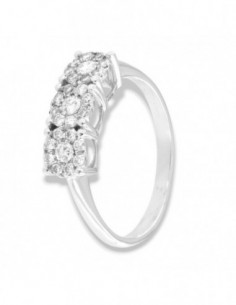Anello Oro Bianco Trilogy Magic 0,44Ct [add41a97]