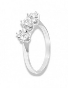 Anello Oro Bianco Trilogy Illusion 0,075 Mis 1 [3eaa1f9b]