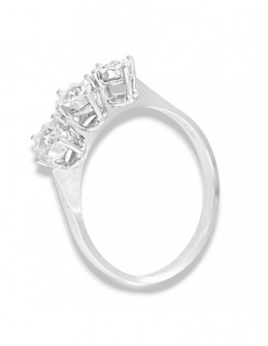 Anello Oro Bianco Trilogy Illusion 0,075 Mis 1 [7e73f060]