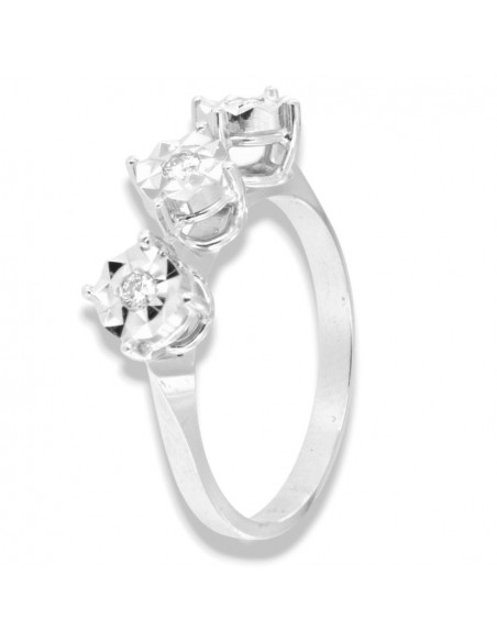 Anello Oro Bianco Trilogy Illusion 0,09 Mis 2 [89b7de9f]