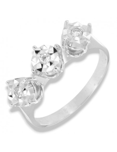 Anello Oro Bianco Trilogy Illusion 0,09 Mis 2 [fc8f6f7f]