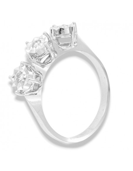 Anello Oro Bianco Trilogy Illusion 0,09 Mis 2 [f9df2861]