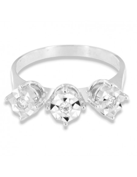 Anello Oro Bianco Trilogy Illusion 0,09 Mis 2 [97e4aa68]