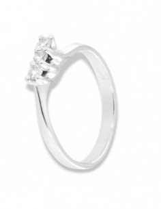 Anello Oro Bianco Trilogy Valentino Diamanti 0,22 Carati [4ead78d3]