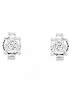 Orecchini Oro Bianco Diamanti 0,04 Illusion Mis 1 [6d3cf5d3]