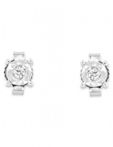 Orecchini Oro Bianco Diamanti 0,04 Illusion Mis 1 [6d3cf5d3]