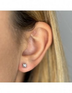 Orecchini Oro Bianco Diamanti 0,04 Illusion Mis 1 [6d3cf5d3] 2