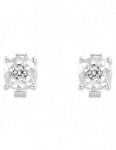 Orecchini Oro Bianco Diamanti 0,06 Illusion Mis 2 [b41ab6de]