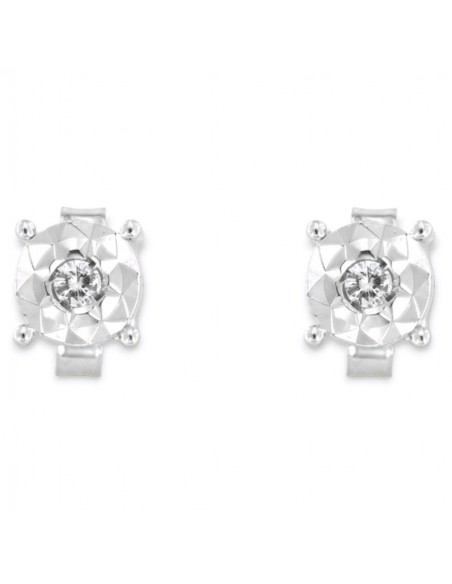 Orecchini Oro Bianco Diamanti 0,06 Illusion Mis 2 [b41ab6de]