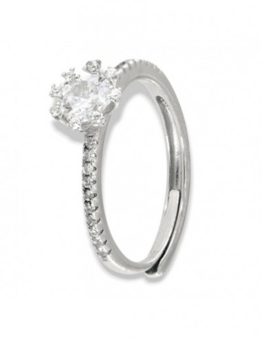 Anello Argento Rodiato Solitario 5MM [1f84ef64]